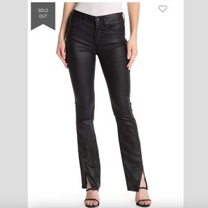 Free People Faux Leather Split Hem Pants